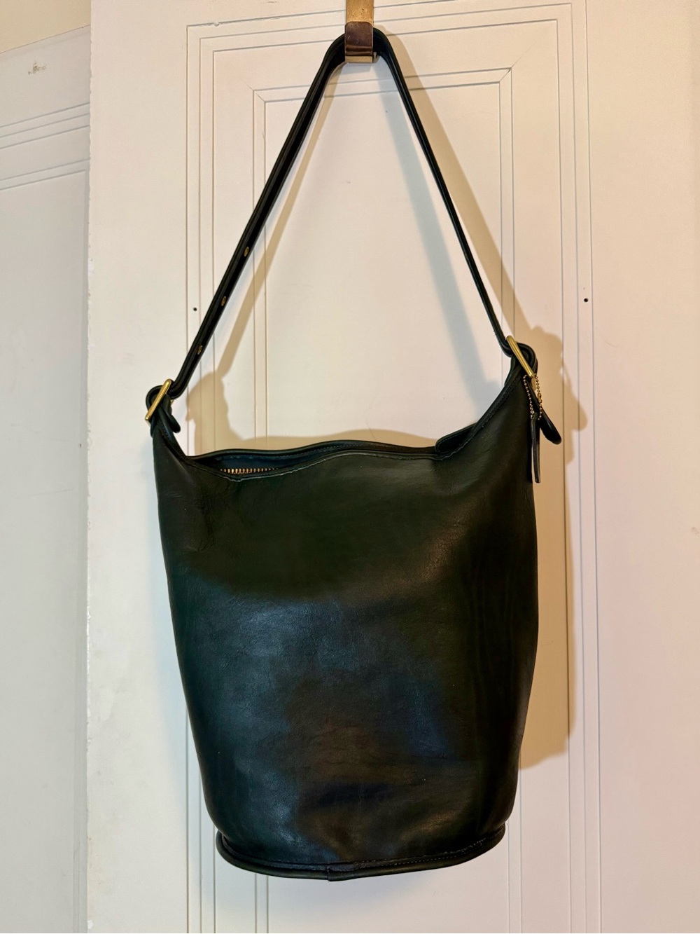 RARE! Vintage Coach Legacy XL Duffle 9085, Bottle Green Leather, Great Condition - Picture 3 of 14